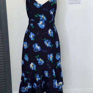 Banana Republic Blue Floral Midi Dress